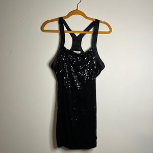 Fun black sequin short dress